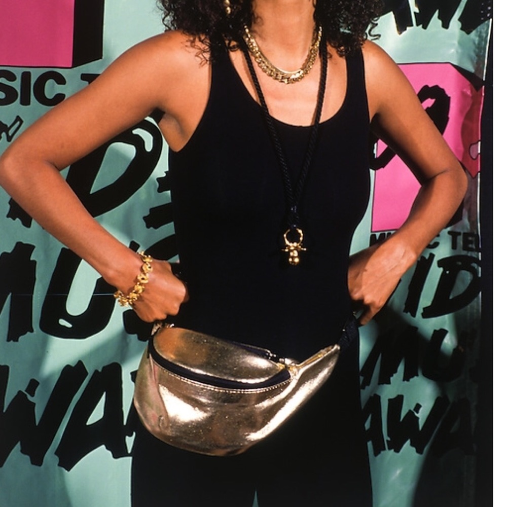 Metallic gold fanny pack - waist pouch NWT